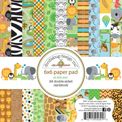 Doodlebug At the Zoo Designpapier - Paper Pad